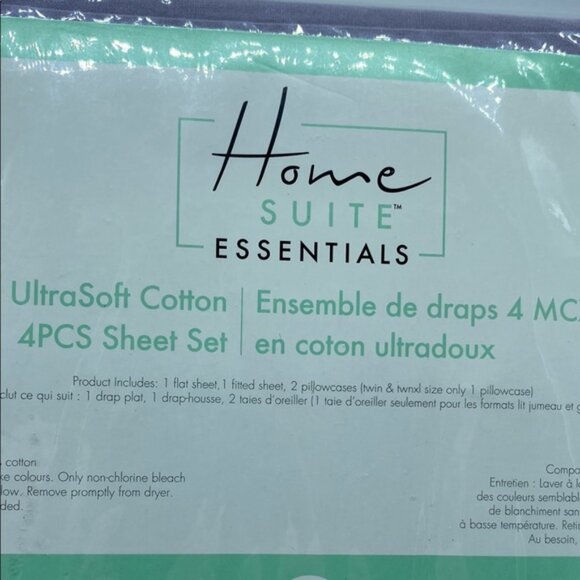 Home Suite Essentials UltraSoft Cotton Twin XL 3 Piece Sheet Set Lavender - Picture 2 of 8